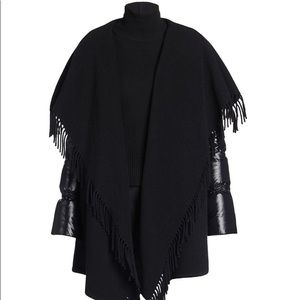 New Moncler Mantella Puffer-Sleeve Wool Sz S